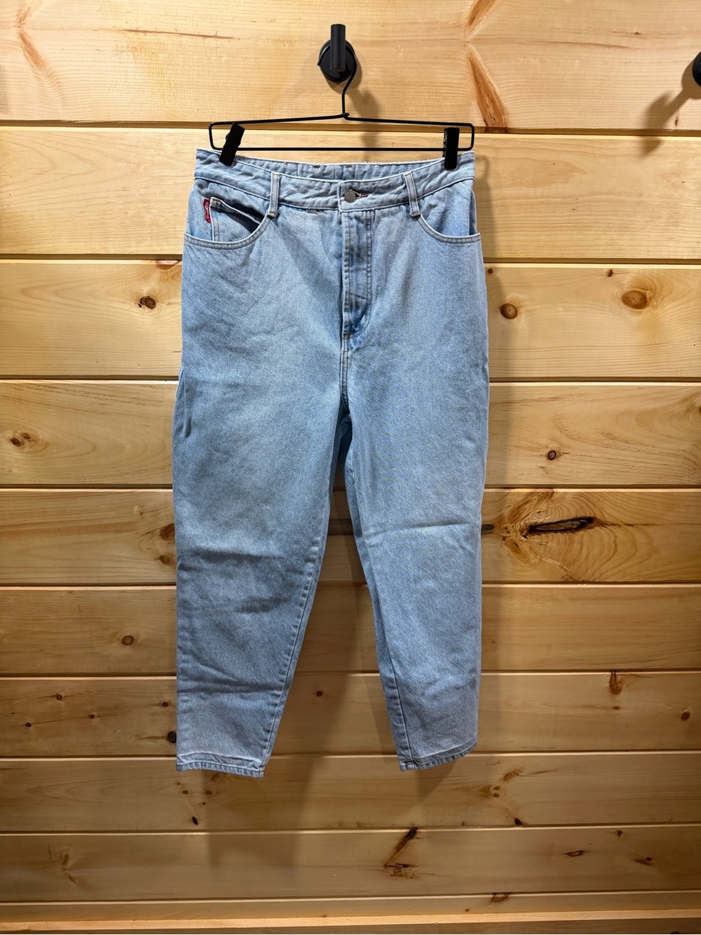BONGO - Vintage Light Blue Cropped High-Rise Tapered Mom Jeans - Size 15